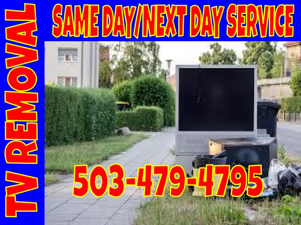 Curbside TV removal by junk911