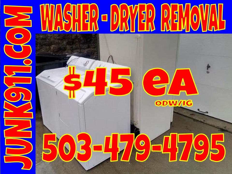 Washer dryer removal service