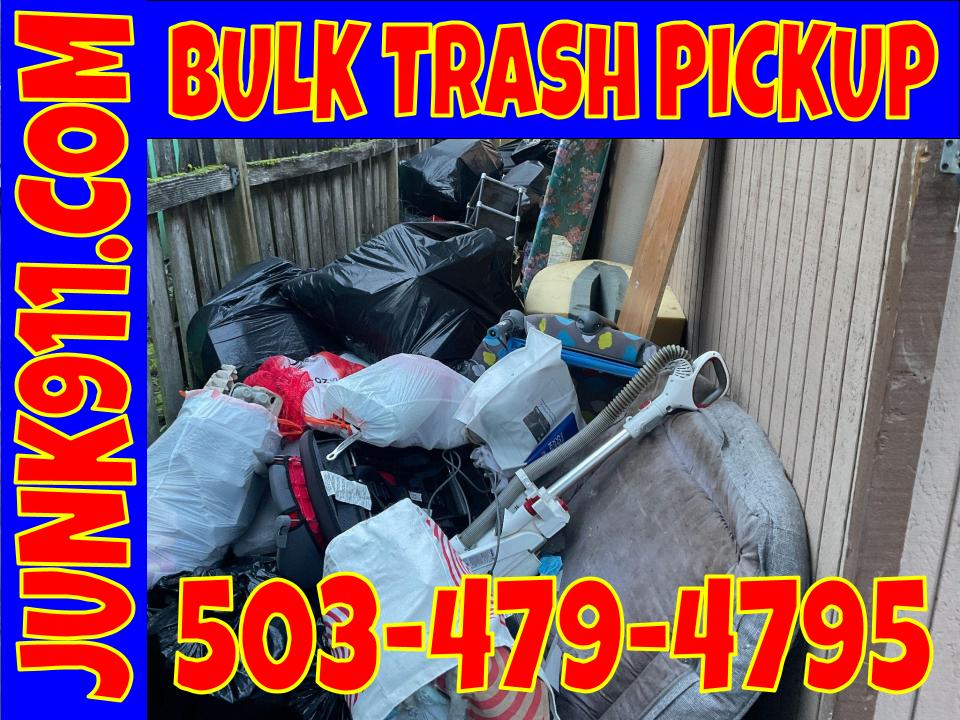 Junk911 bulk trash pickup same day service